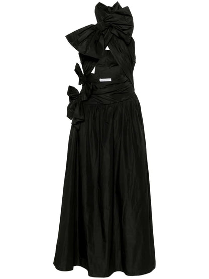 Bow-Detail Wrap Maxi Dress