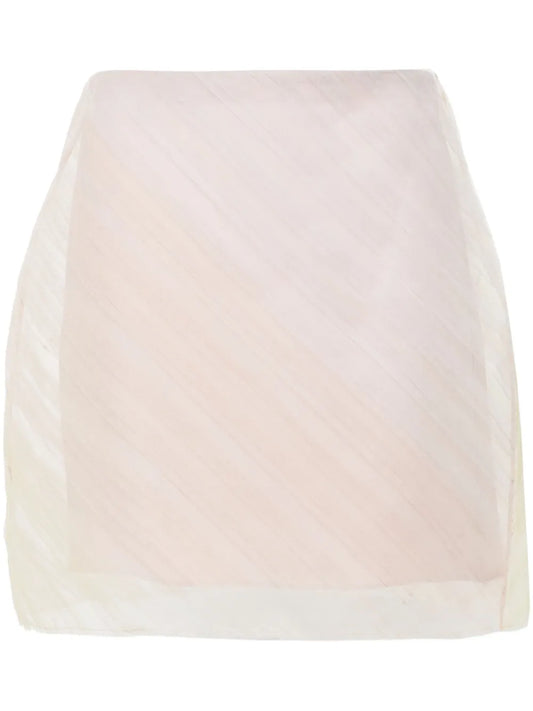 Tulle-Overlay Mini Skirt