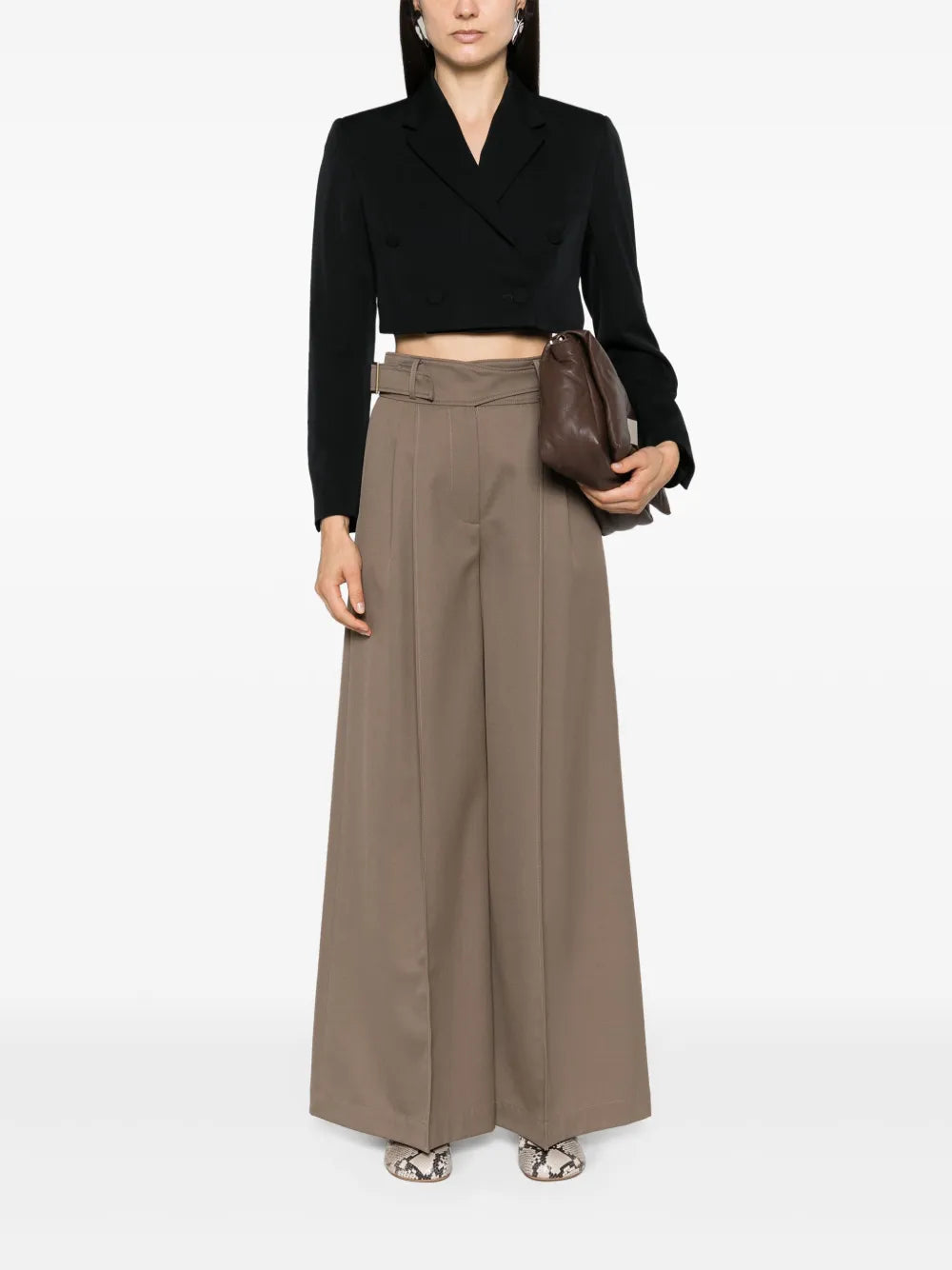 Double-Breasted Cropped Blazer