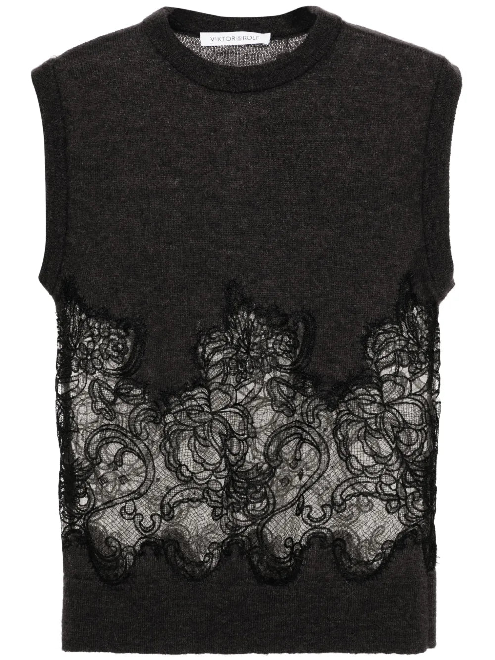 Spencer Lace-Detail Sleeveless Jumper