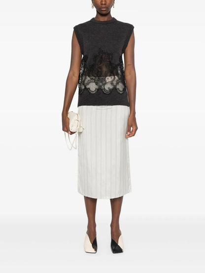 Spencer Lace-Detail Sleeveless Jumper