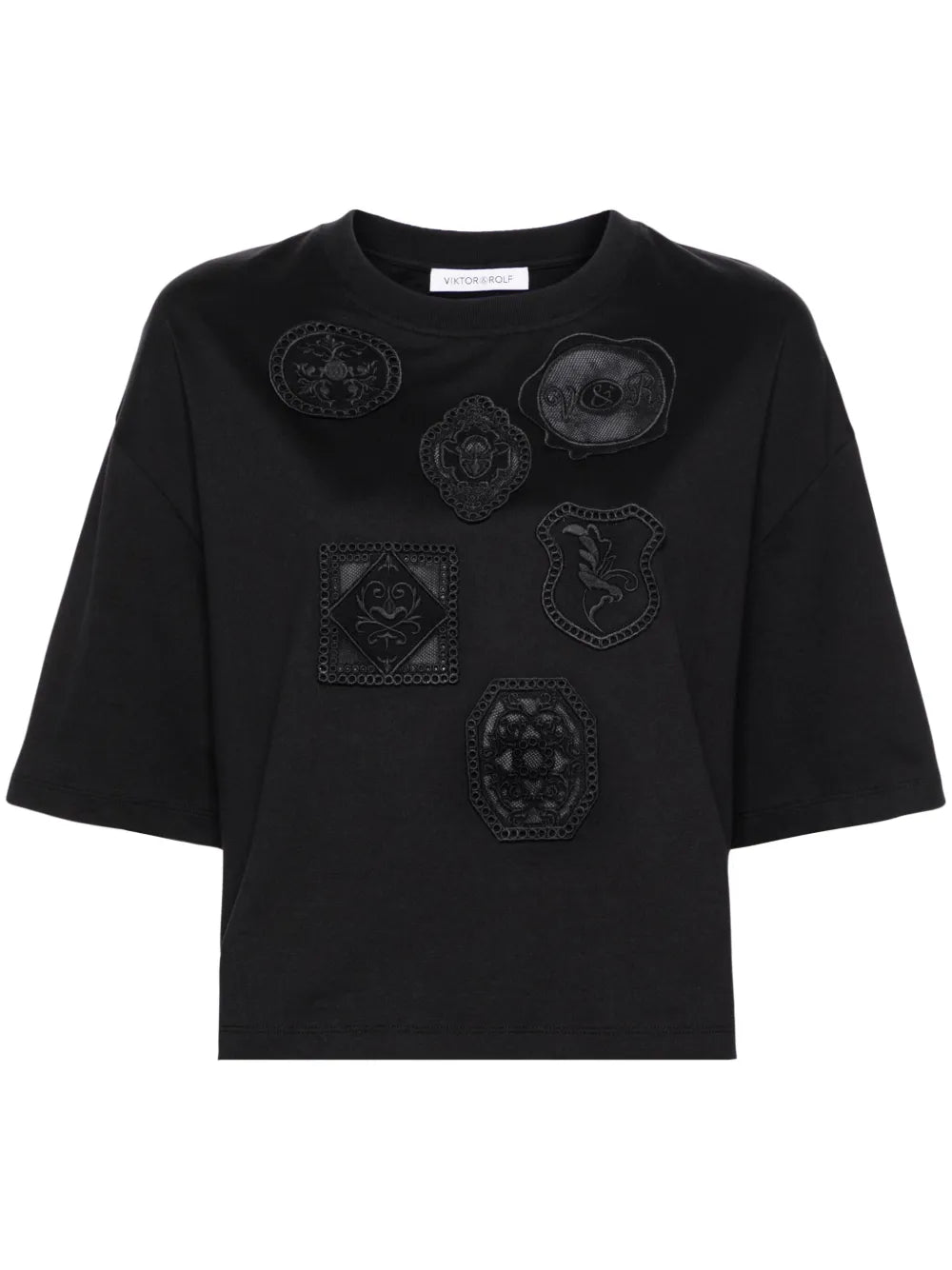 Patch-Embroidered Cotton T-Shirt