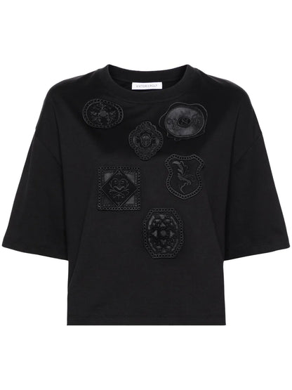 Patch-Embroidered Cotton T-Shirt