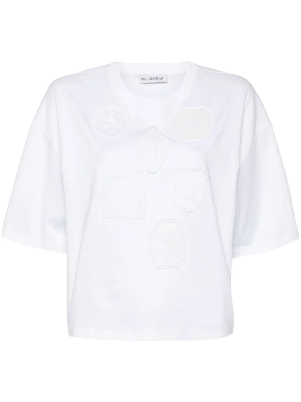 Godet Tulle-Detail Cotton T-Shirt