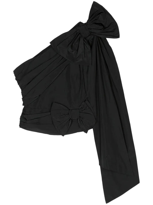 Bow-Detail One-Shoulder Blouse