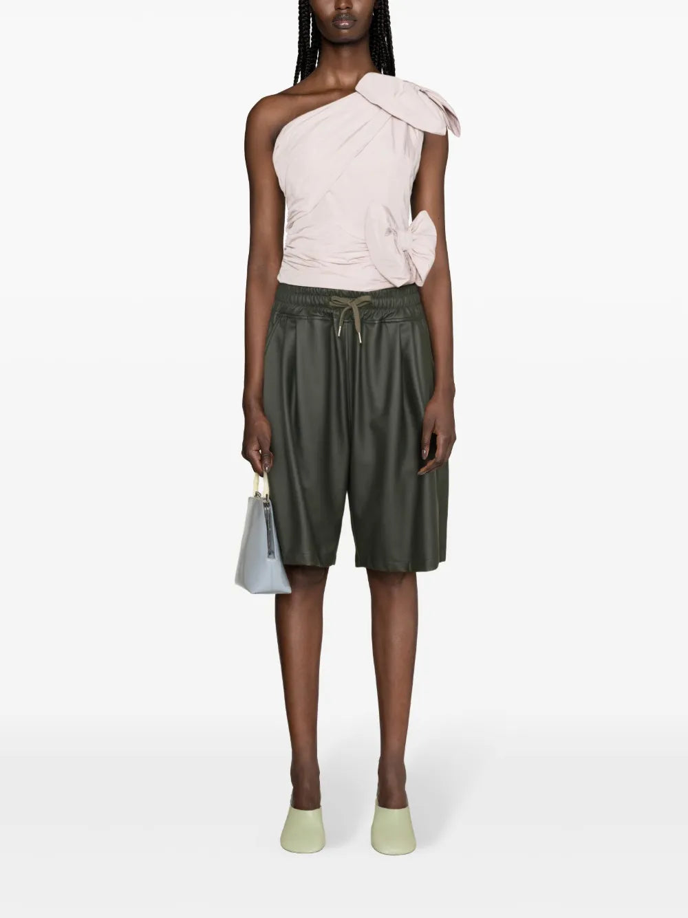 Bow-Detail One-Shoulder Blouse