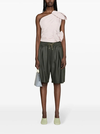 Bow-Detail One-Shoulder Blouse