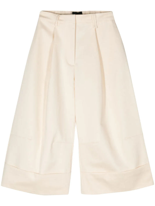 Wide-Leg Cropped Trousers