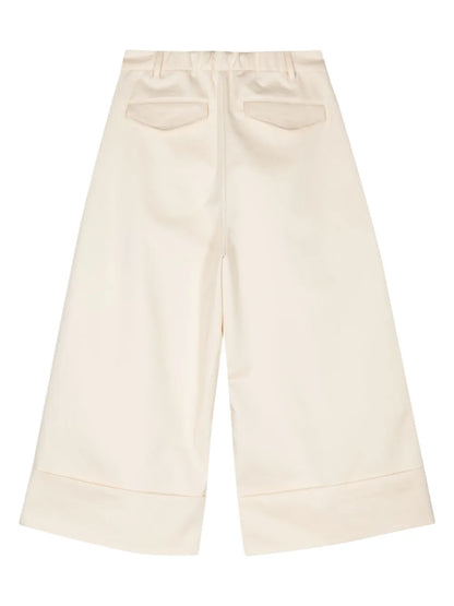 Wide-Leg Cropped Trousers