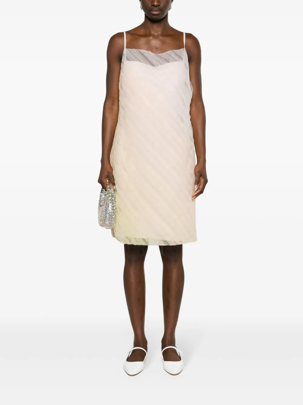 Gradient Tulle Slip Dress