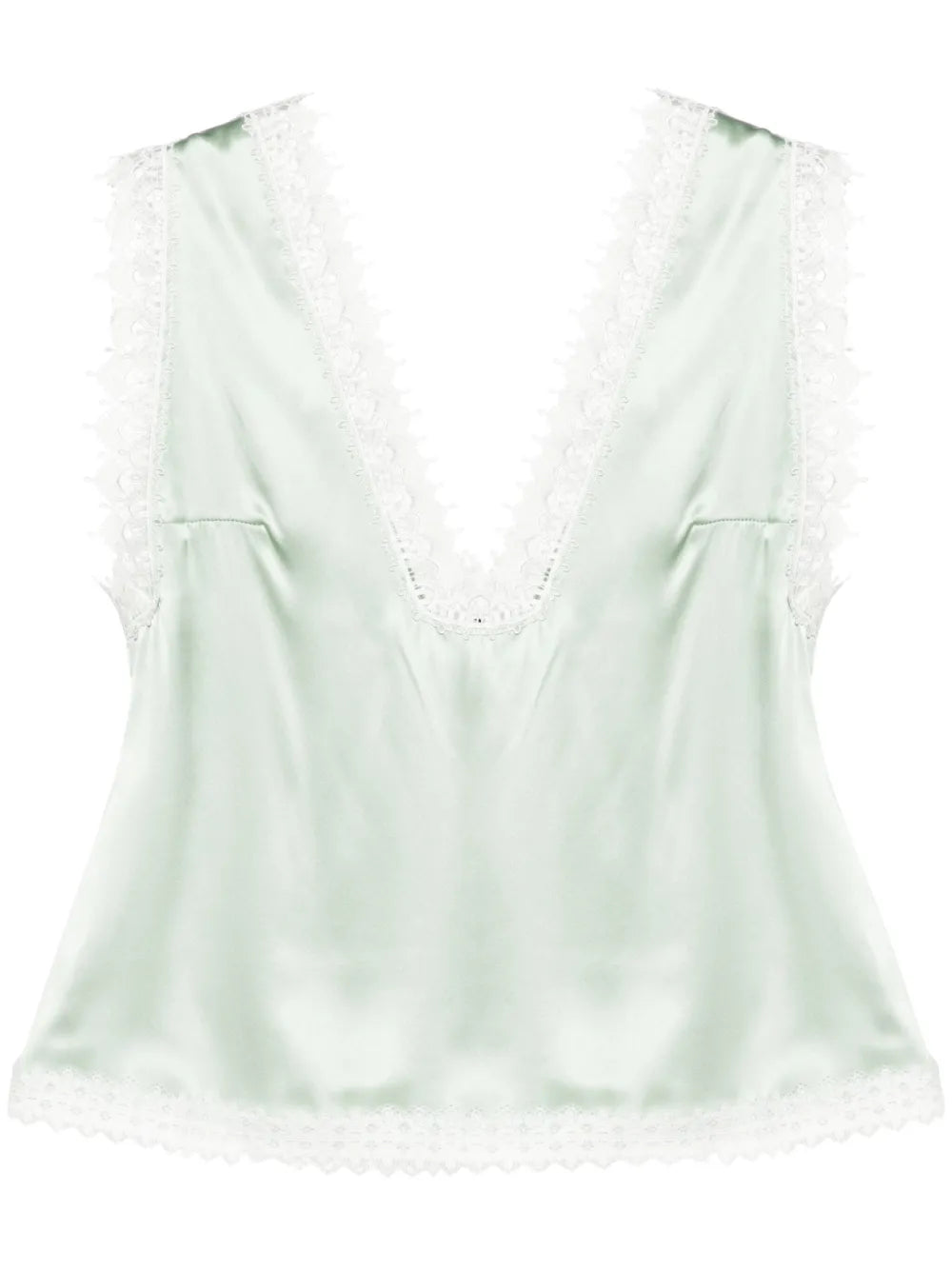 Lace-Trim Silk Camisole