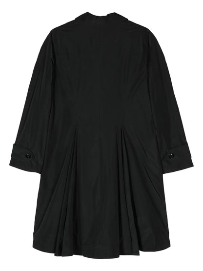 Godet Taffeta Trench Coat