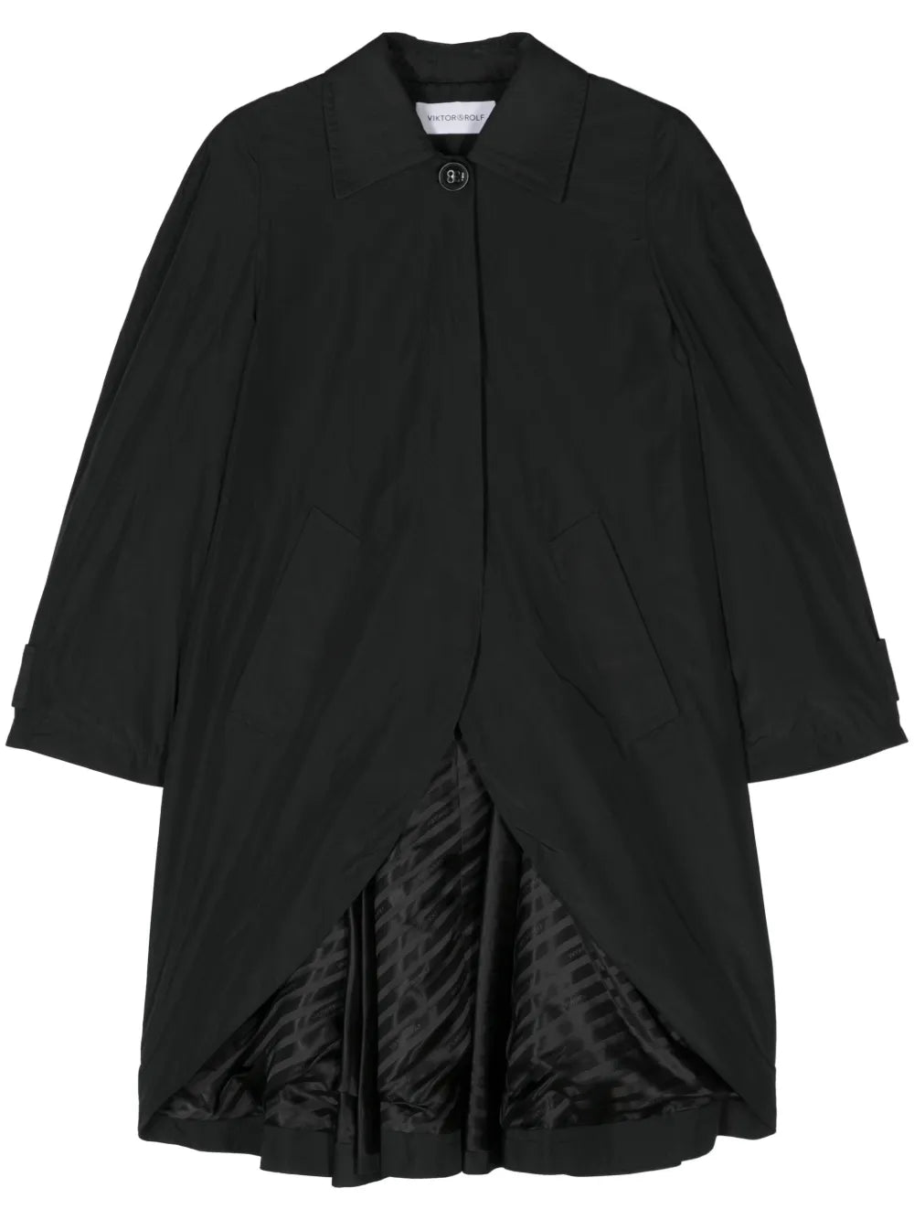Godet Taffeta Trench Coat