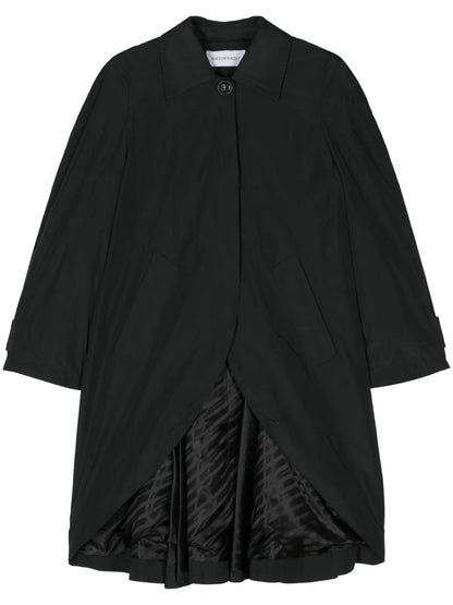 Godet Taffeta Trench Coat