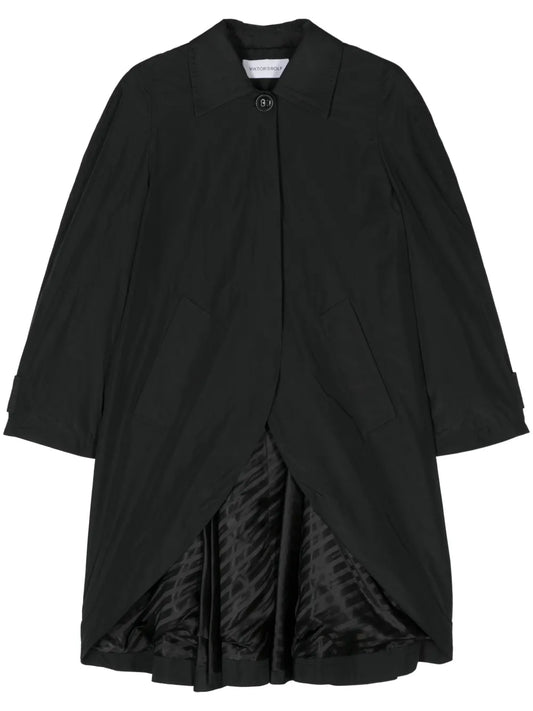 Godet Taffeta Trench Coat