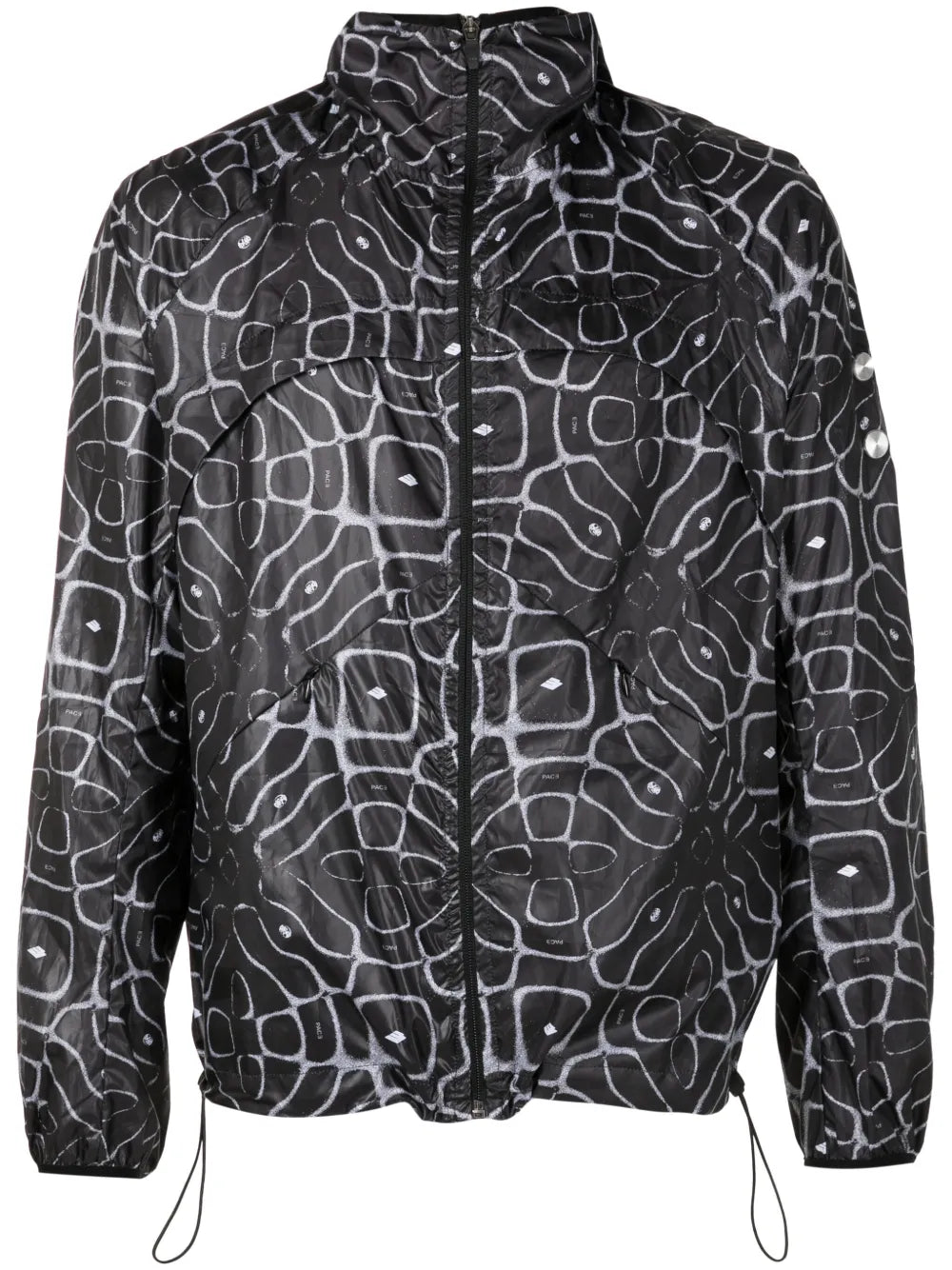 Graphic-Print Hood Jacket