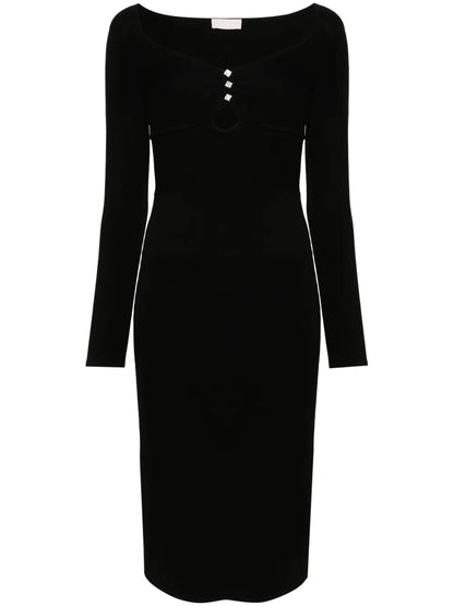 Long-Sleeve Knitted Dress