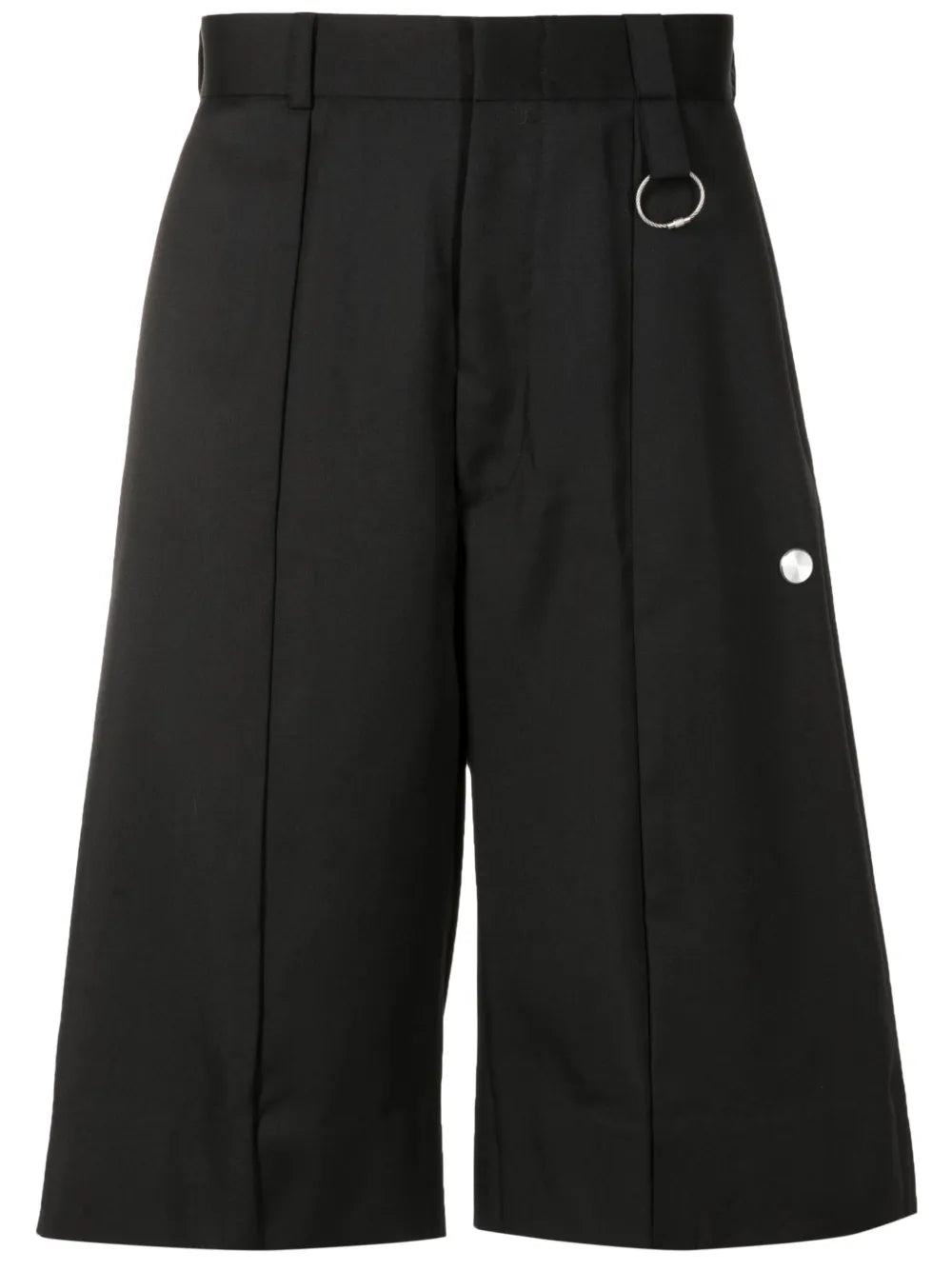 Logo-Plaque Virgin-Wool Shorts