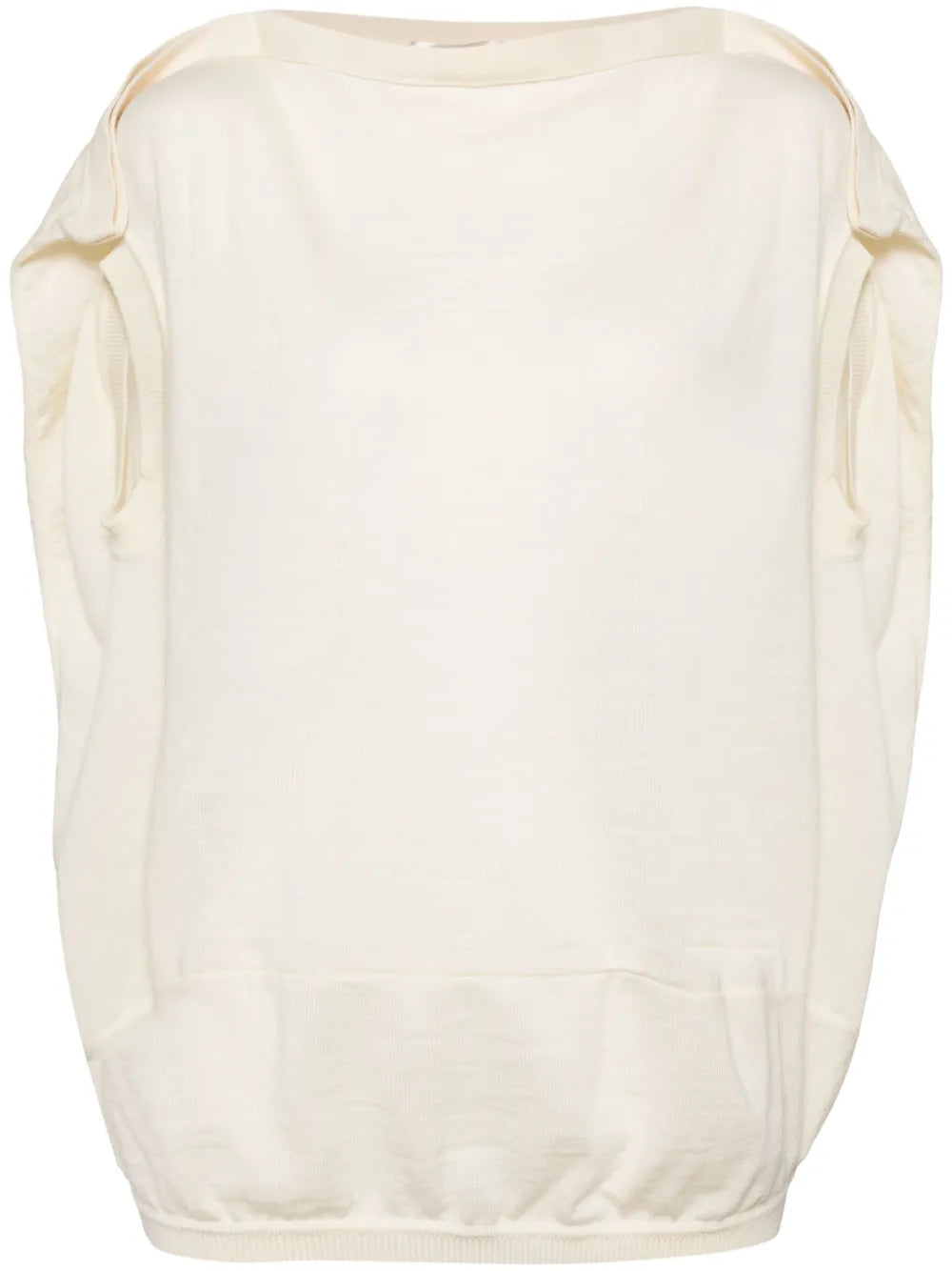 Fine-Knot Crew-Neck Wool Top