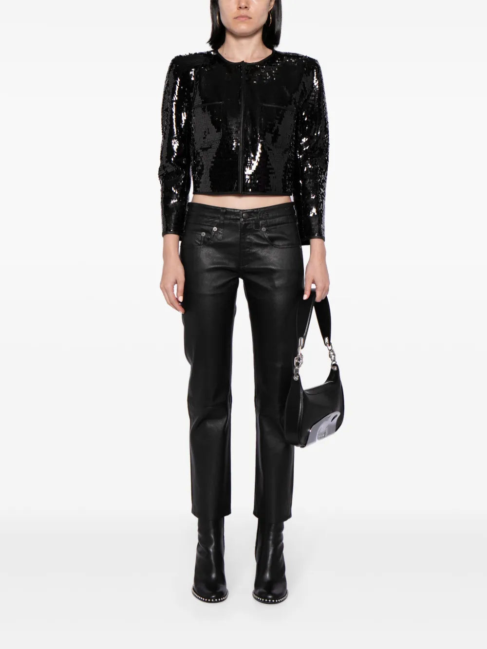 Boy Straight Leather Trousers