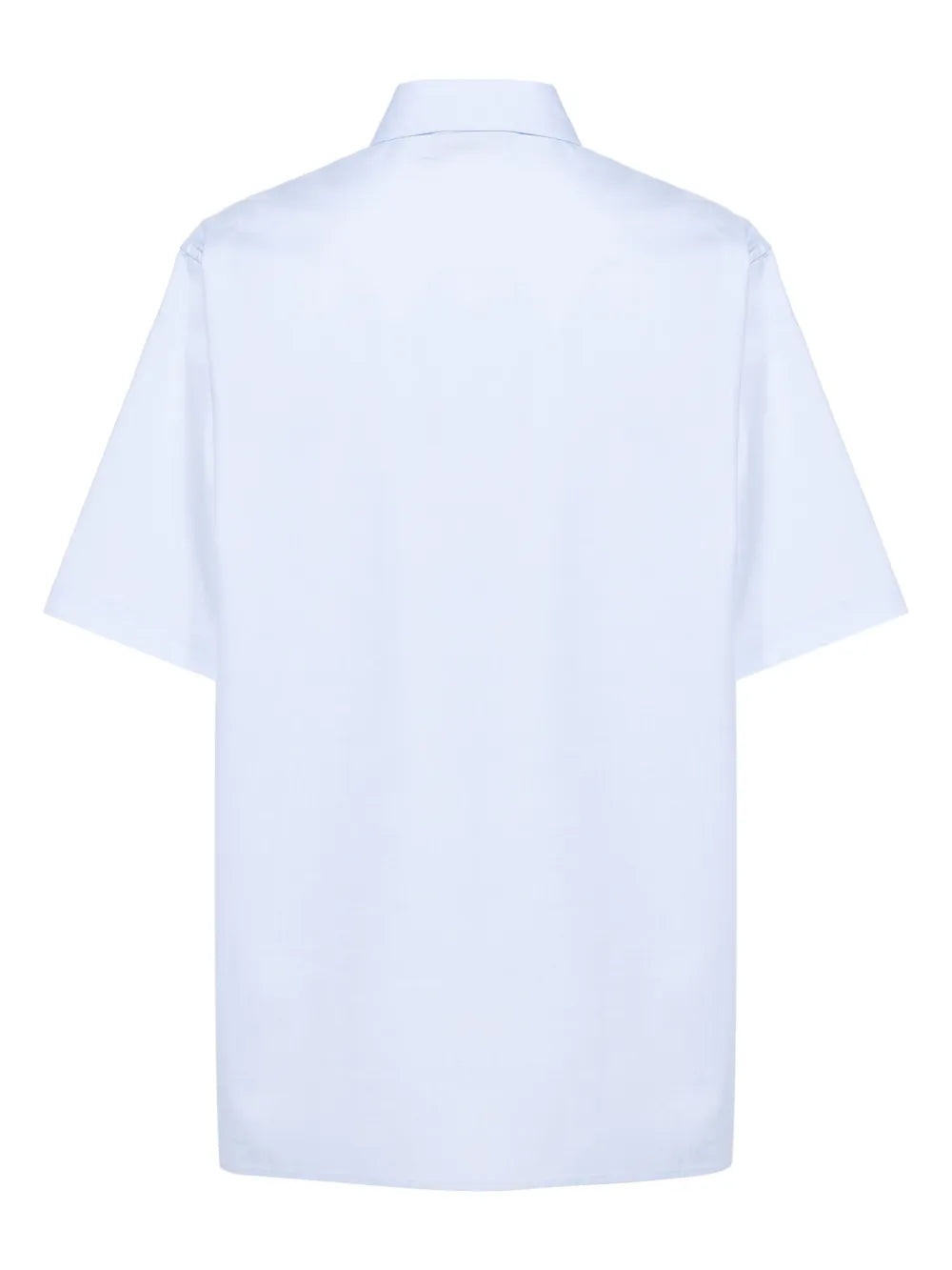 Straight-Point Collar Cotton Shirt