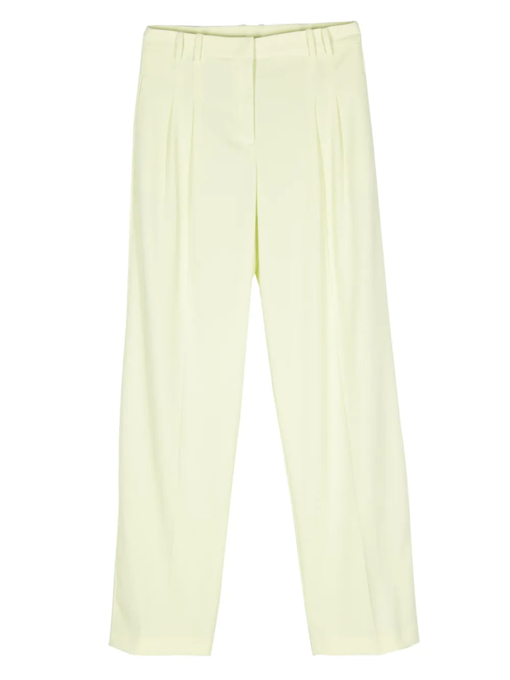 Pleat-Detail Straight-Leg Trousers