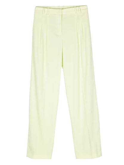 Pleat-Detail Straight-Leg Trousers