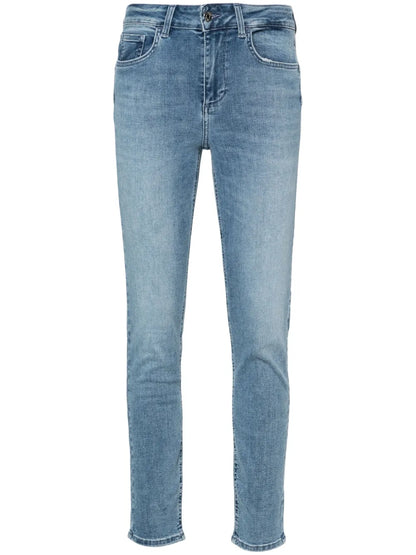 High-Waist Cropped Skinny Jeans