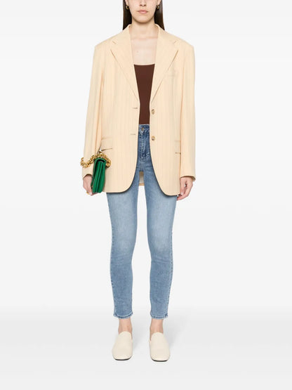 High-Waist Cropped Skinny Jeans