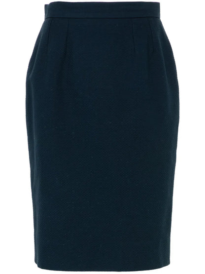 1990S Textured-Finish Midi Skirt