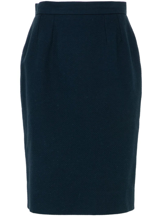 1990S Textured-Finish Midi Skirt