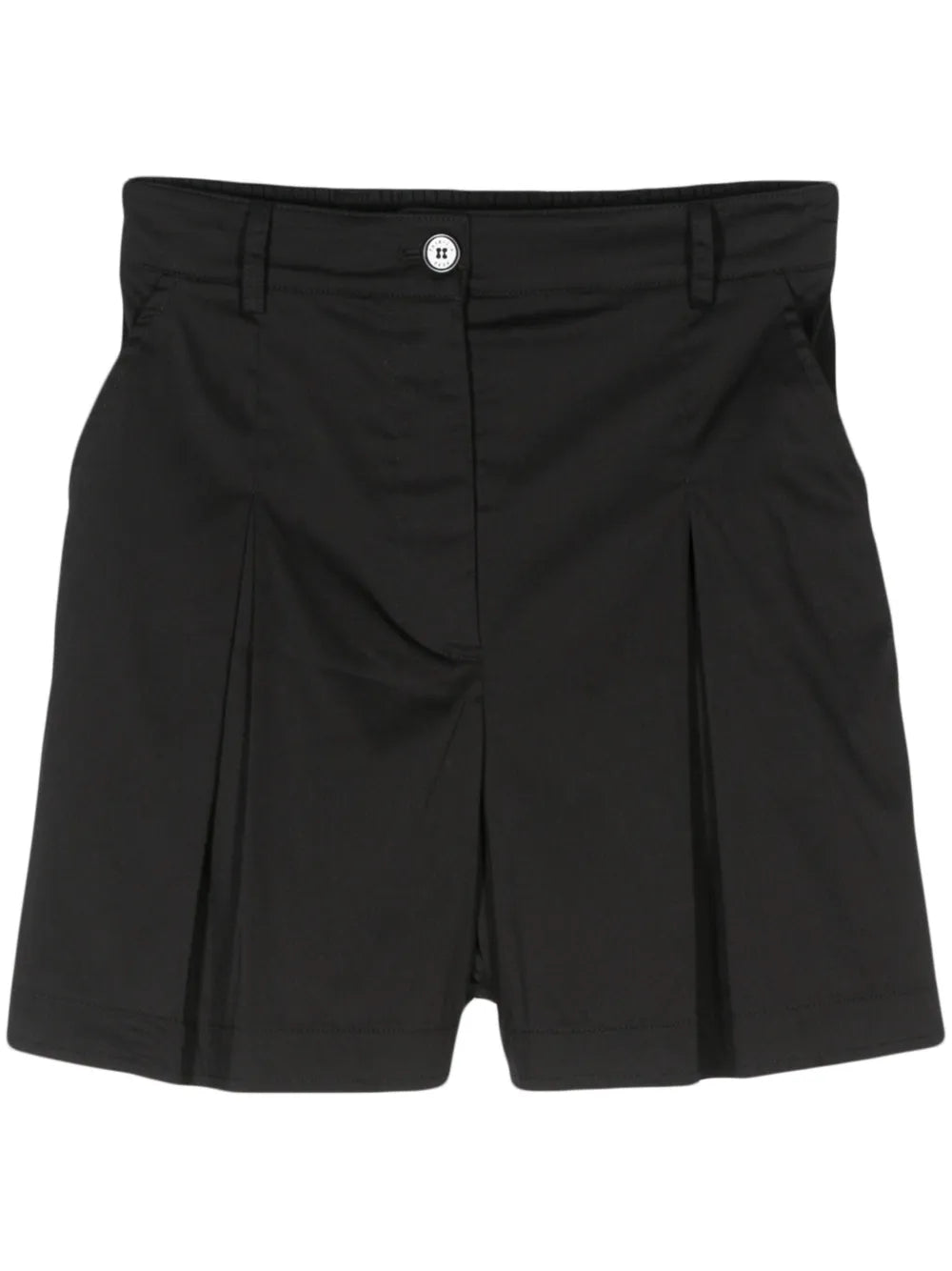 Inverted-Pleat Poplin Shorts
