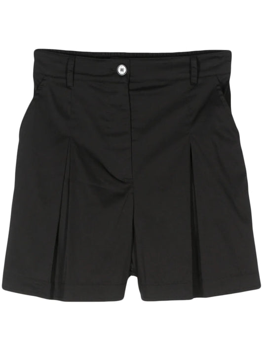 Inverted-Pleat Poplin Shorts