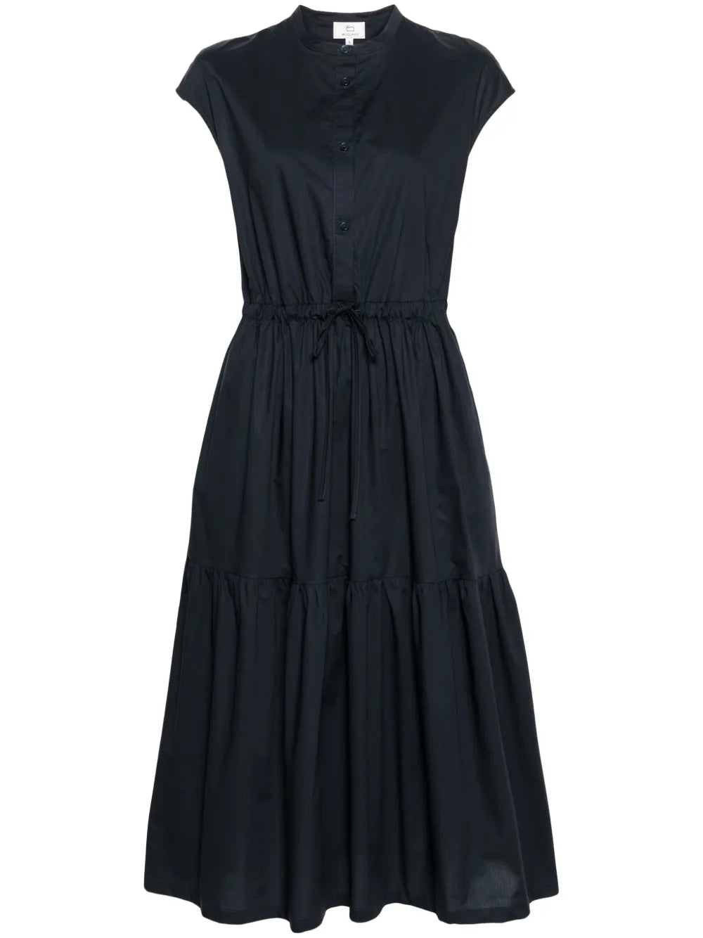 Drawstring-Waist Maxi Dress