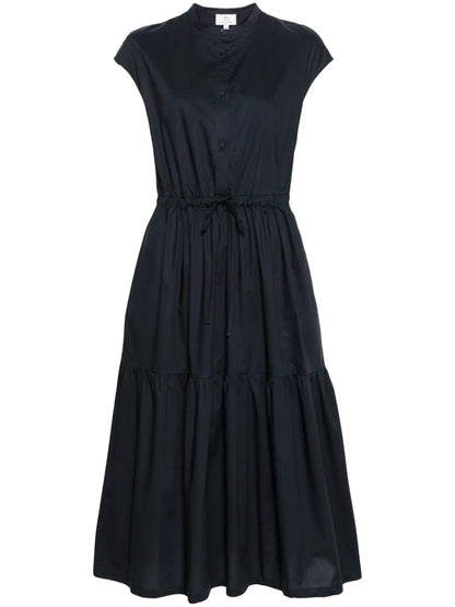 Drawstring-Waist Maxi Dress