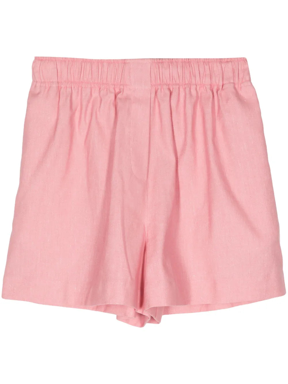 Gabardine-Weave High-Waisted Shorts