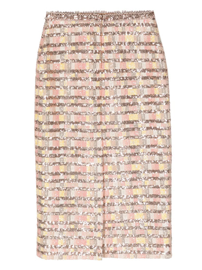 Camaleonte Sequin-Embellished Midi Skirt