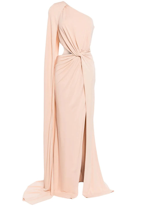 One-Shoulder Jersey Gown