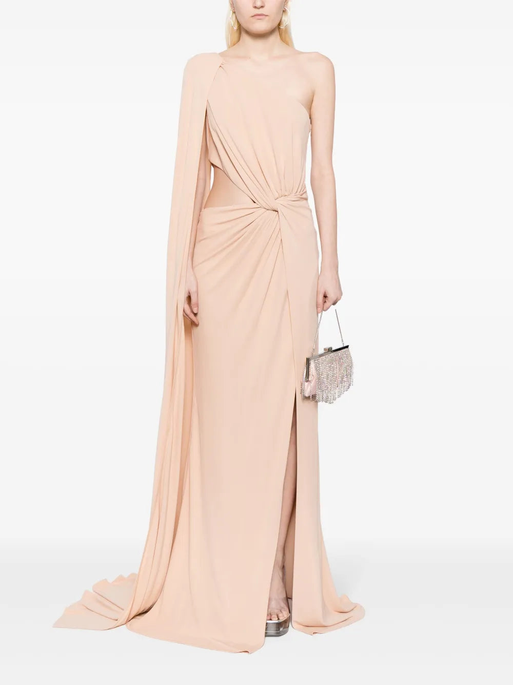 One-Shoulder Jersey Gown