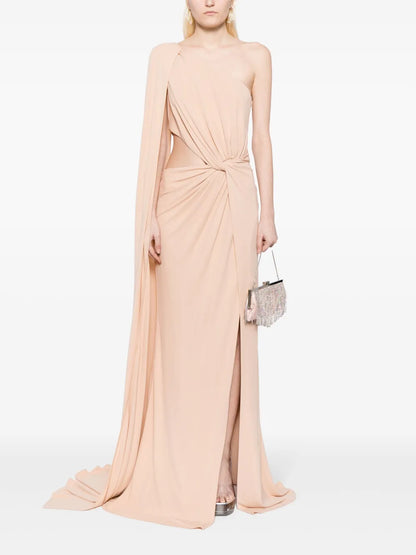 One-Shoulder Jersey Gown