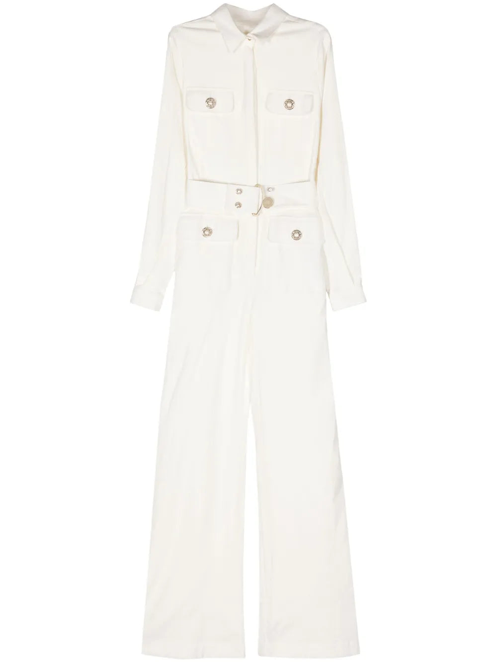 Gabardine Wide-Leg Jumpsuit