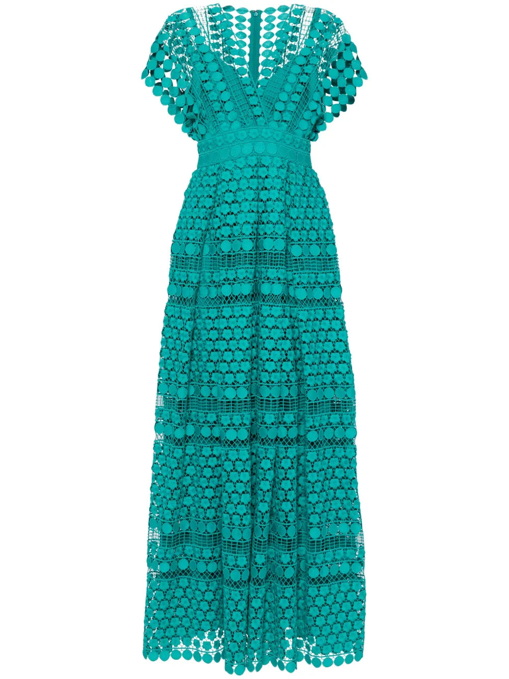 Macramé Silk Maxi Dress