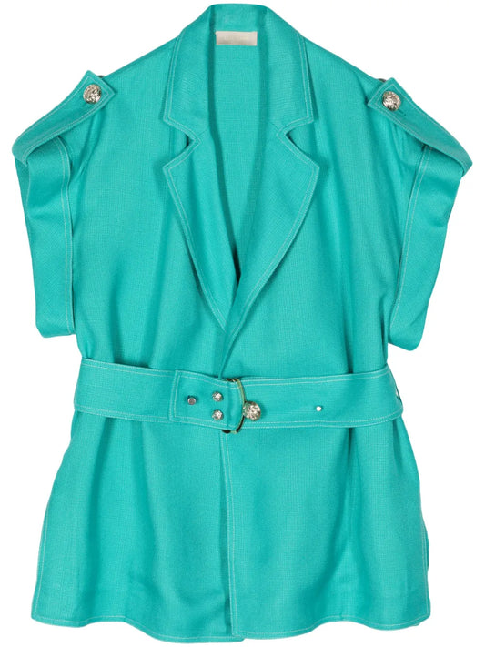 Belted Short-Sleeve Jacket