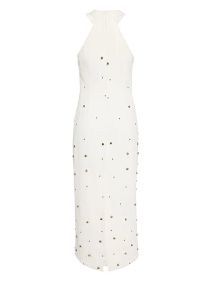 Stud-Embellished Midi Dress
