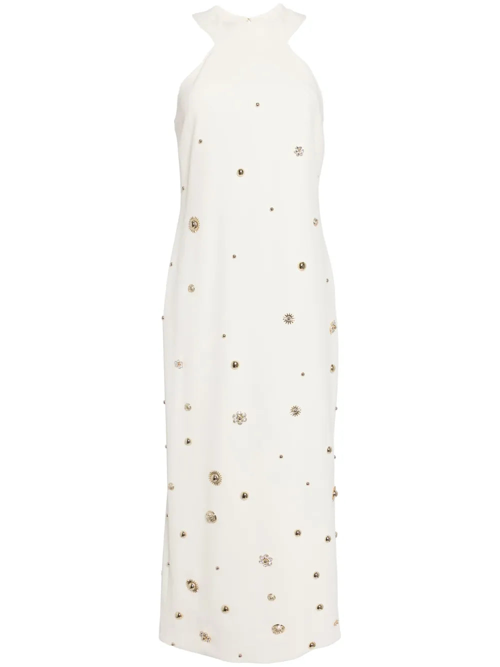Stud-Embellished Midi Dress