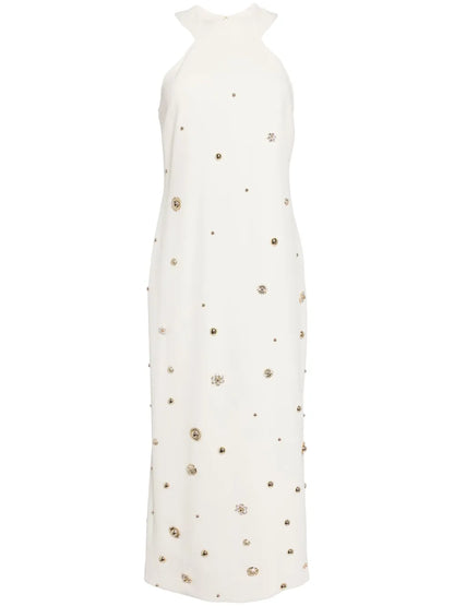 Stud-Embellished Midi Dress