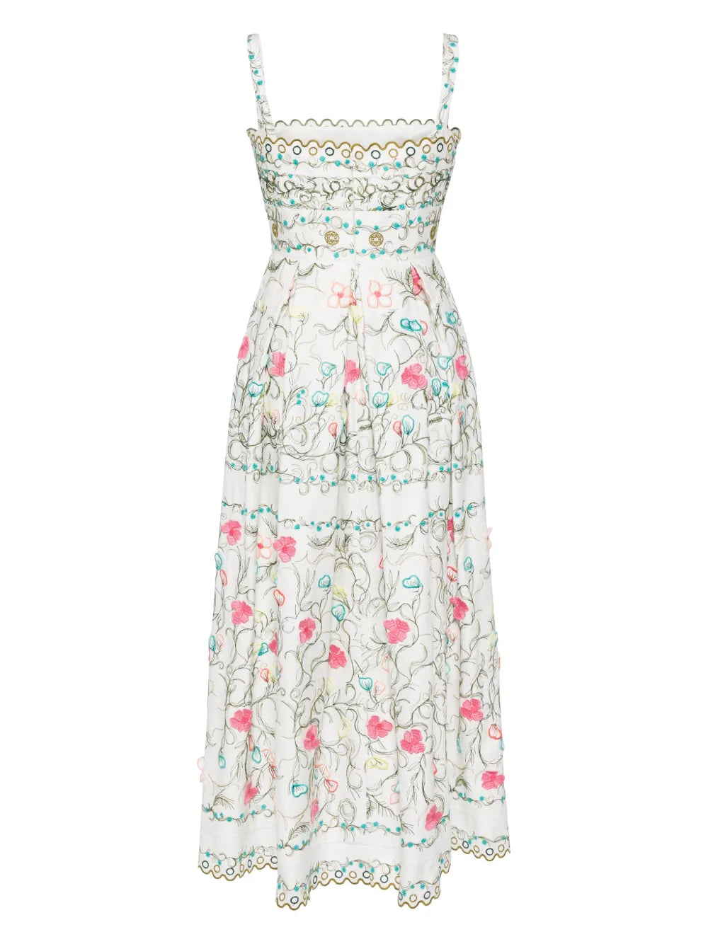 Floral-Embroidered Maxi Dress