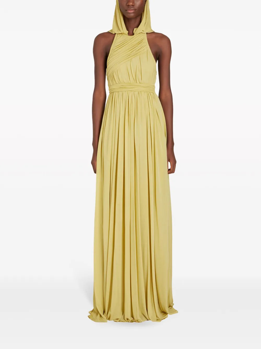 Hooded Pleated Dress