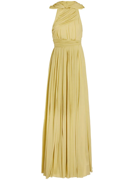 Hooded Pleated Dress