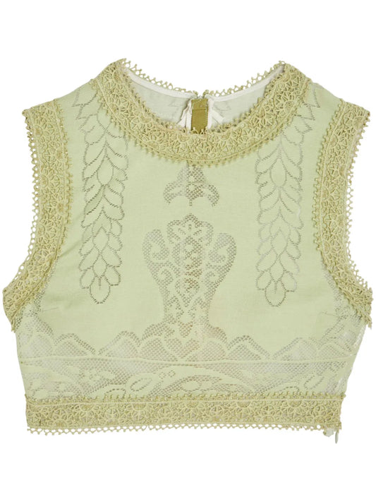 Jardin D'Eden Macramé Cropped Top